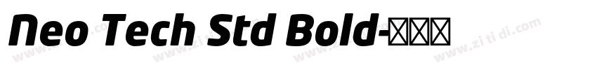 Neo Tech Std Bold字体转换